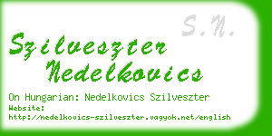 szilveszter nedelkovics business card